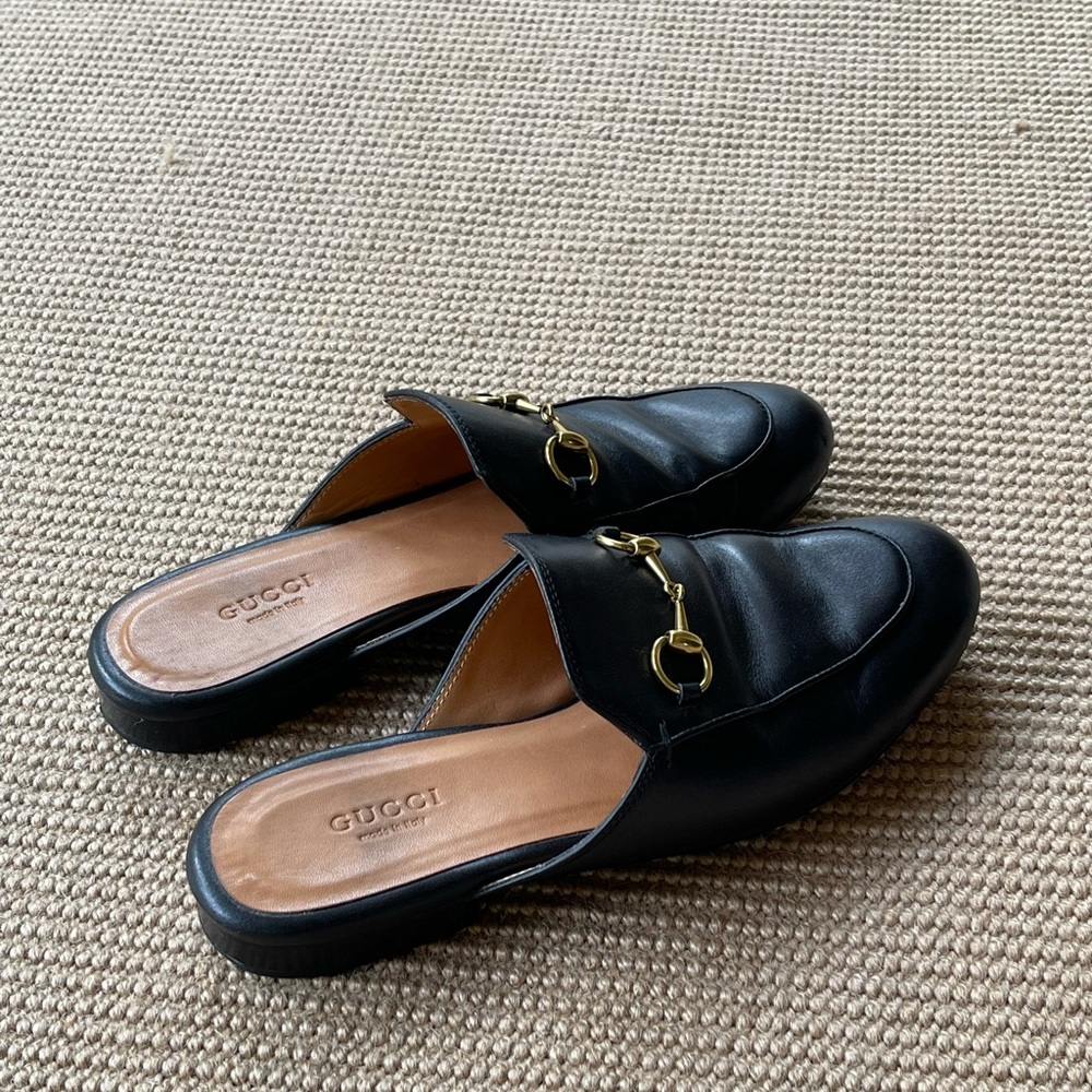 Gucci women princetown leather Mules size 37